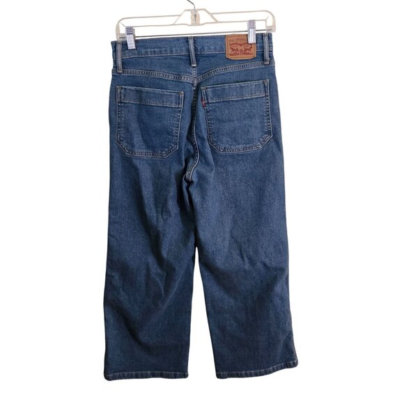 Levi's Mile High Wide Leg Cropped Jeans Size 27x25 - Picture 3 of 8